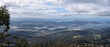 Blick vom Mt. Wellington auf Hobart